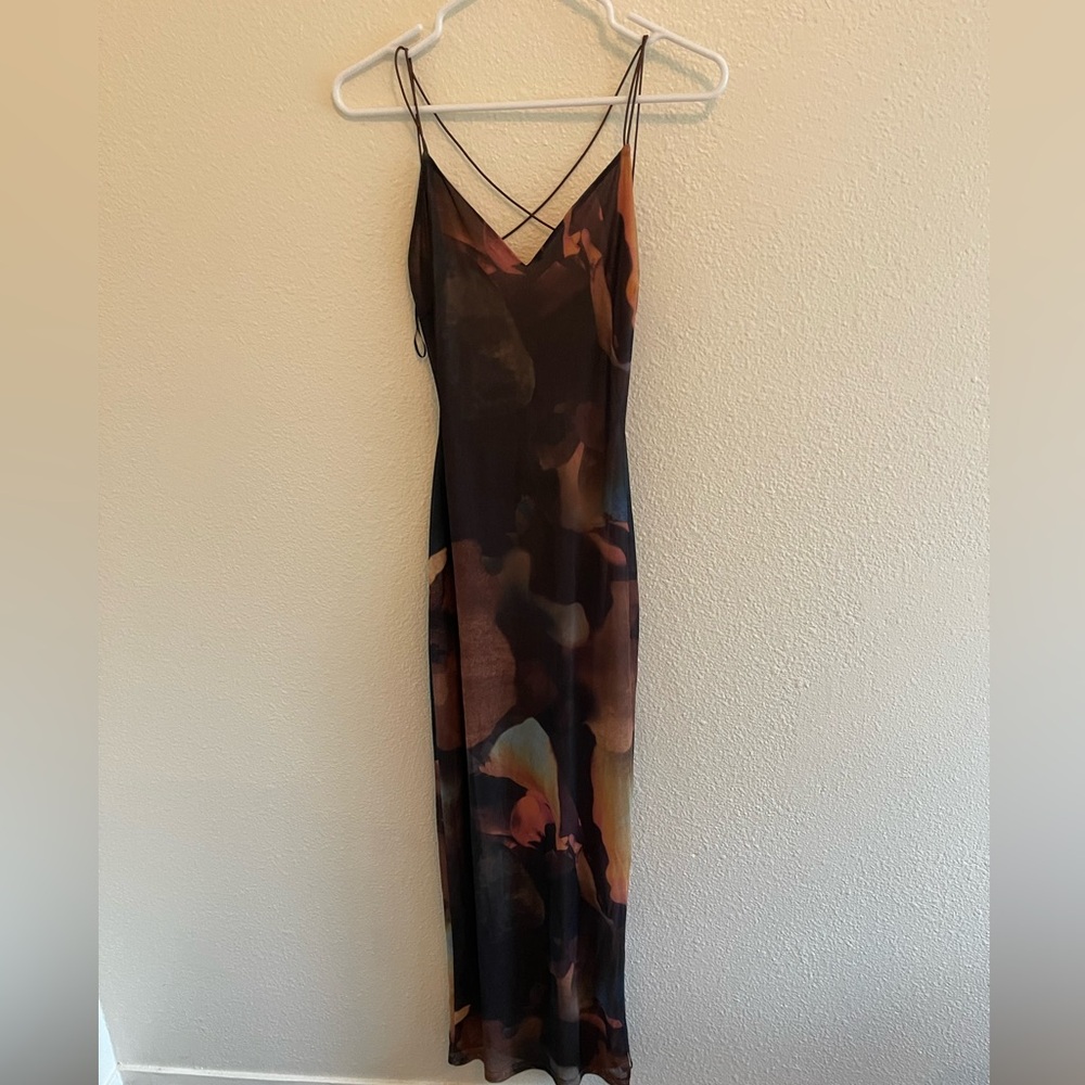 Lovely Day Black and Brown Maxi Dress